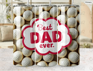 Best Dad Ever 20oz Skinny Tumbler Wrap PNG Digital File Straight and Tapered Design Free Original 