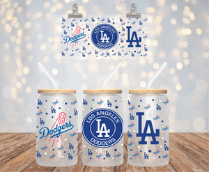 BASEBALL TEAM UV DTF LIBBEY 16oz GLASS CUP WRAP LAS ANGELES DODGERS
