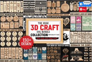 Huge Craft Laser Cut Bundle Laser Cut SVG Mega Bundle Engraving svg inc Files 3D laser cut SVG Fam