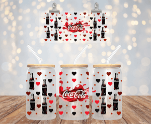 Dr Pepper Soda Can UV DTF Wrap for 16oz Libbey Glass Cup Wrap