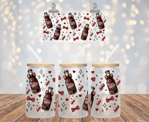 Dr Pepper Soda Can UV DTF Wrap for 16oz Libbey Glass Cup Wrap