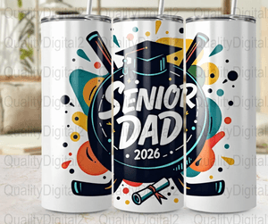 Senior Hockey Dad PNG Proud Dad of Senior Hockey Player 2026 Sublimation Graduation Dad Shirt PNG