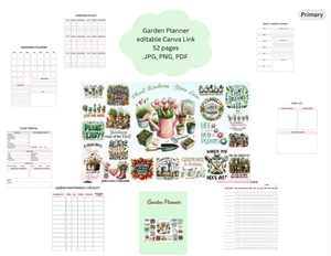 Garden Planner Canva KDPK Undated Plant &amp; Garden Planner KDP Interiors with KDP Cover and Canva Temp