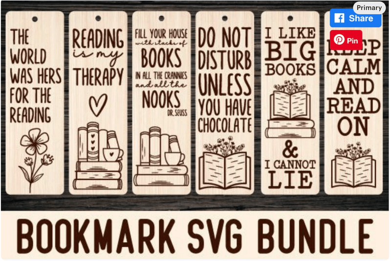 Bookmark Laser Cut Bundle Bookmark Laser Cut Bookmark SVG Design Laser Cut FilesLaser Cut Laser Cut 