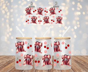 Dr Pepper Soda Can UV DTF Wrap for 16oz Libbey Glass Cup Wrap