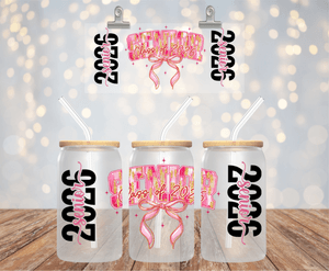 Senior 2026 UV DTF Wrap for 16oz Libbey Glass