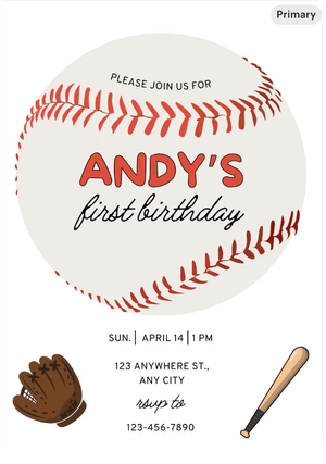 Canva Editable Ball Sports Birthday Party Invitation, Sports Theme Party, Basketball, Soccer, etc