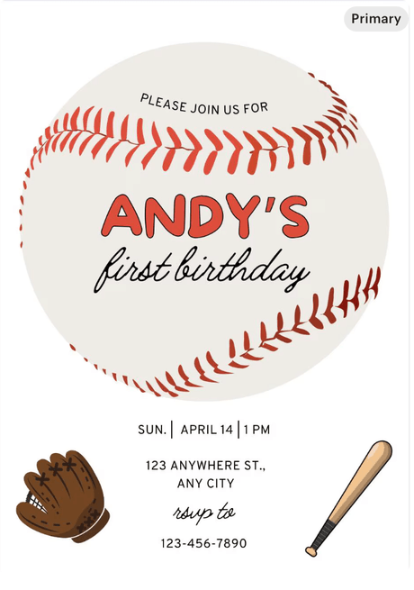 Canva Editable Ball Sports Birthday Party Invitation, Sports Theme Party, Basketball, Soccer, etc