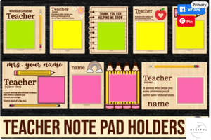 Teacher Note Pad Holder Laser Cut Bundle Note holder svg Teacher personalized gift Teacher appreciat