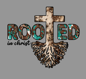 FREE Download Rooted PNG | Faith-Based Christian Digital Download | Cross Symbol | Scripture Inspire
