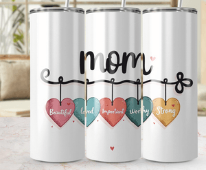 Mom Tumbler Wrap 20oz Skinny Tumbler PNG File Digital Download Straight and Tapered Wrap Design for 