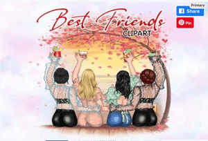 190 Hairstyles 47 Drinks BFF Clipart Best friends clipart Soul sisters clipart, Besties clipart Frie