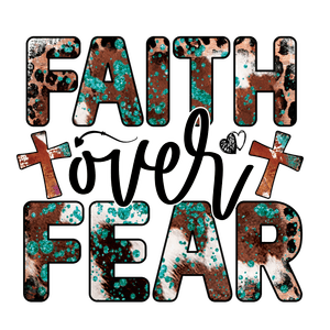 Free Download Faith Over Fear PNG | Inspirational Christian Quote | Digital Download for Shirts, Mug