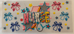 Nurse UVDTF cup wrap for 16oz libbey glass