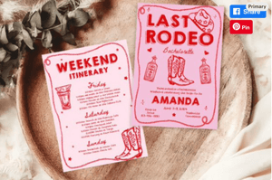 Last Rodeo Bachelorette Invite Template Cocktail Bachelorette Invite Template Weekend Itinerary 