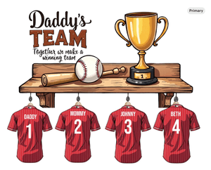 Daddy&#x27;s Team Dad baseball Png Fathers Day Baseball Png Dad Football Png Daddy Dream Team Png Daddy&#x27;s