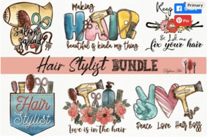 Hair Stylist Sublimation Bundle  hair stylist png sublimation design download hairstylist png hairdr