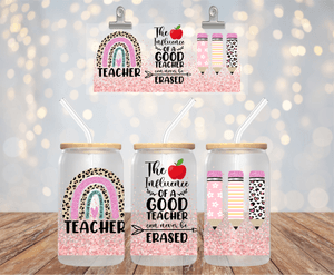 Teacher UVDTF cup wrap for 16oz libbey glass
