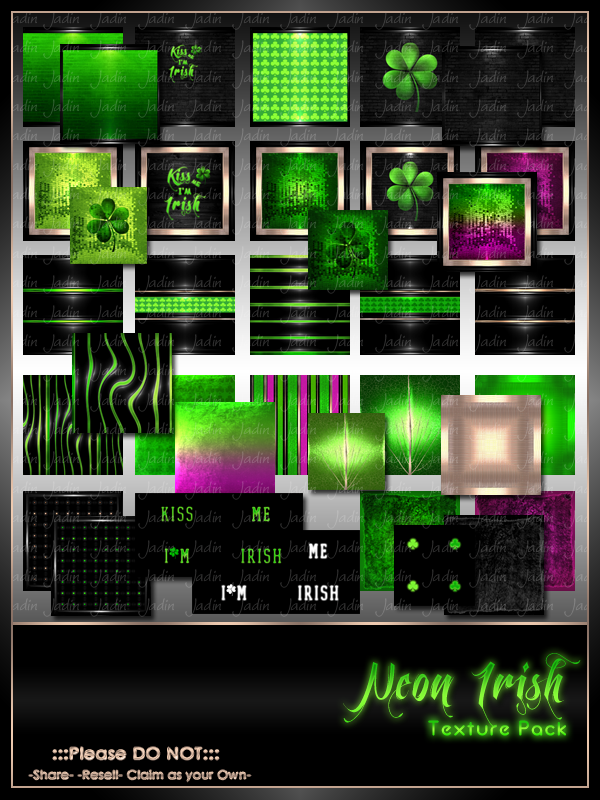  Neon Irish Collection-- $8.00