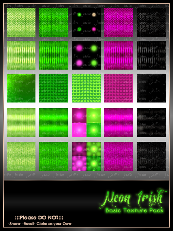  Neon Irish Collection-- $8.00