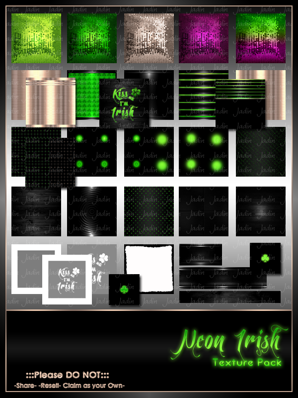 Neon Irish Collection-- $8.00