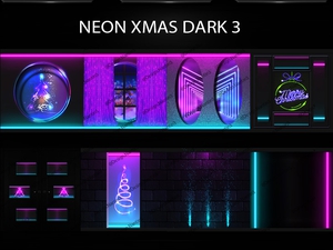 NEON XMAS DARK 3 FILES 65 Textures 256x256jpg.