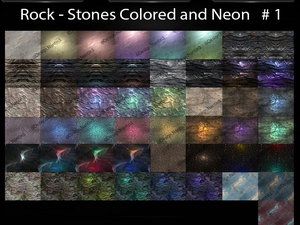 Rock - Stones Colored and Neon  # 1 Files 