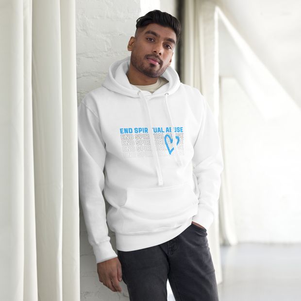 End Spiritual Abuse Hoodie Wht