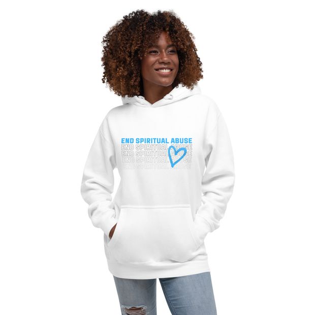 End Spiritual Abuse Hoodie Wht