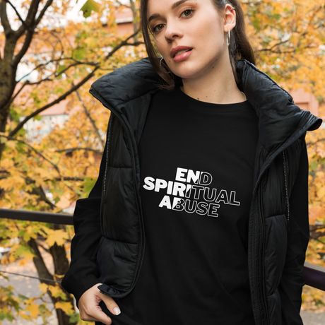 End Spiritual Abuse LS Tee Black