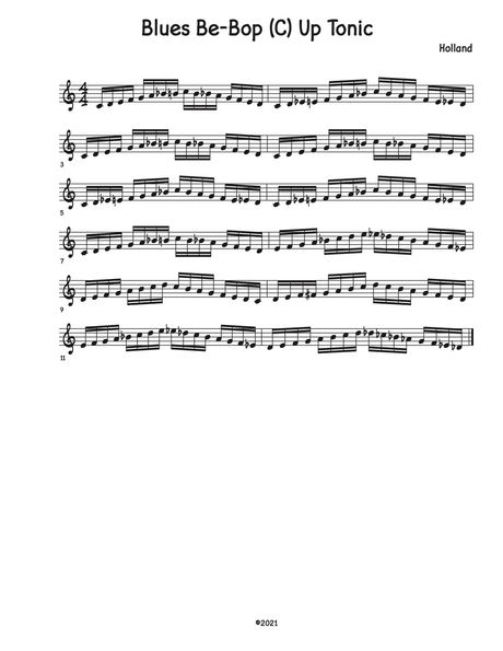 Be-bop Scales of Rhythm Bridge from Tonic