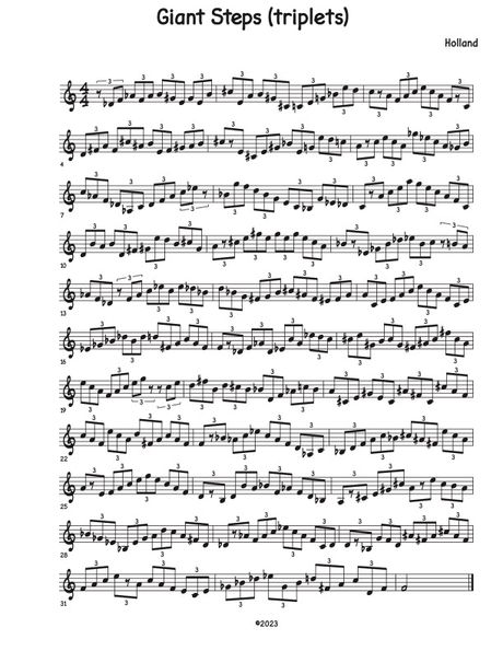 Giant Steps in Triplets