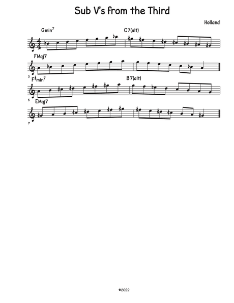 Ascending Scales ii-V’s from the 3rd