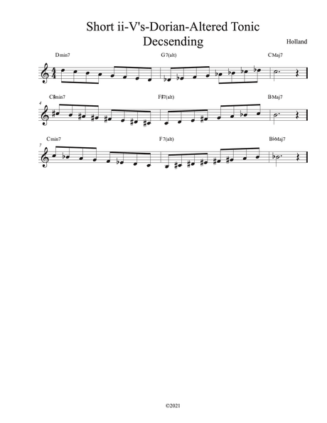 Short ii-V’s Scales
