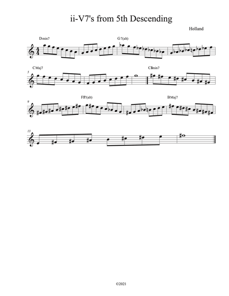 Descending ii-V’s from the 5th of the ii chord