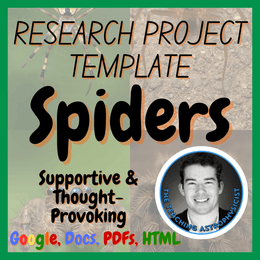 Spiders | Biology Research Project Template | Digital + Print + HTML