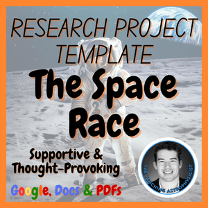 The Space Race | Astro Science Research Project Template | Digital + Print