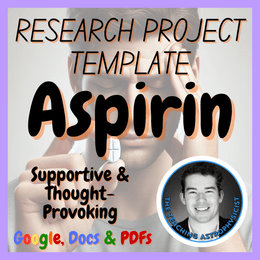 Aspirin | Health Medicine Science Research Project Template | Digital + Print