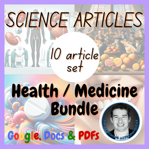 Medicine / Health Set | 10 Science Reading Comprehension Passages and Questions