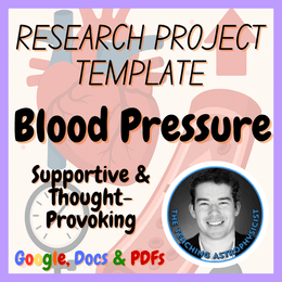 Blood Pressure Health Medicine Science Research Project Template Digital + Print