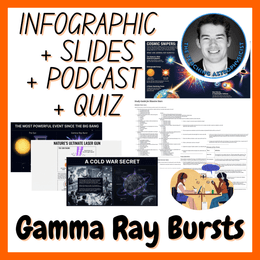 Gamma Ray Bursts | Infographic + Slides + Podcast + Quiz Space Science Set
