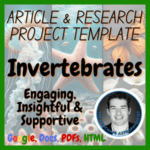 Invertebrates | Biology Science Article + Research Project Template Set
