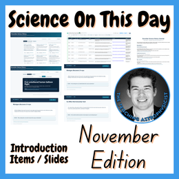 November Science On This Day - 109 items - Various Formats Set