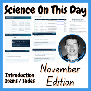November Science On This Day - 109 items - Various Formats Set