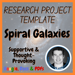 Spiral Galaxies | Space Science Research Project Template | Digital + Print