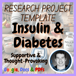Insulin &amp; Diabetes | Health Medicine Research Project Template | Digital + Print