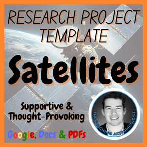Satellites | Space Science Research Project Template | Digital + Print