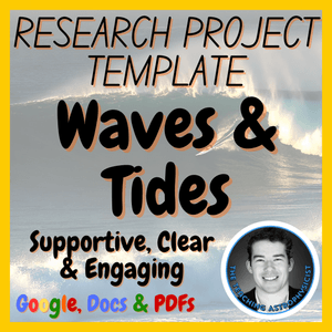 Waves &amp; Tides | Science Research Project Template | Digital + Print + HTML