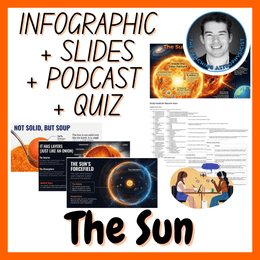 The Sun (Our Star) | Infographic + Slides + Podcast + Quiz Space Science Set