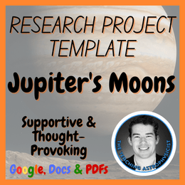 Jupiter's Moons | Space Science Research Project Template | Digital + Print